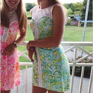 Classic Lilly Pulitzer Green Yellow white print